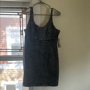 No Boundaries Black Denim Dress